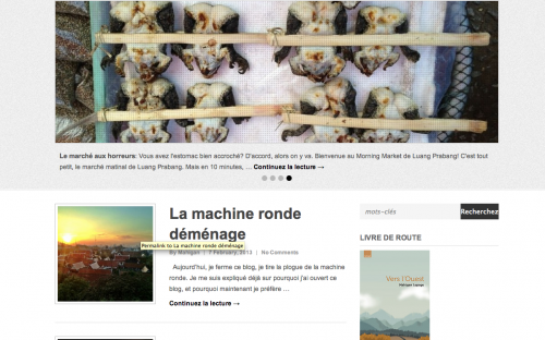 Première page du site La machine ronde. 